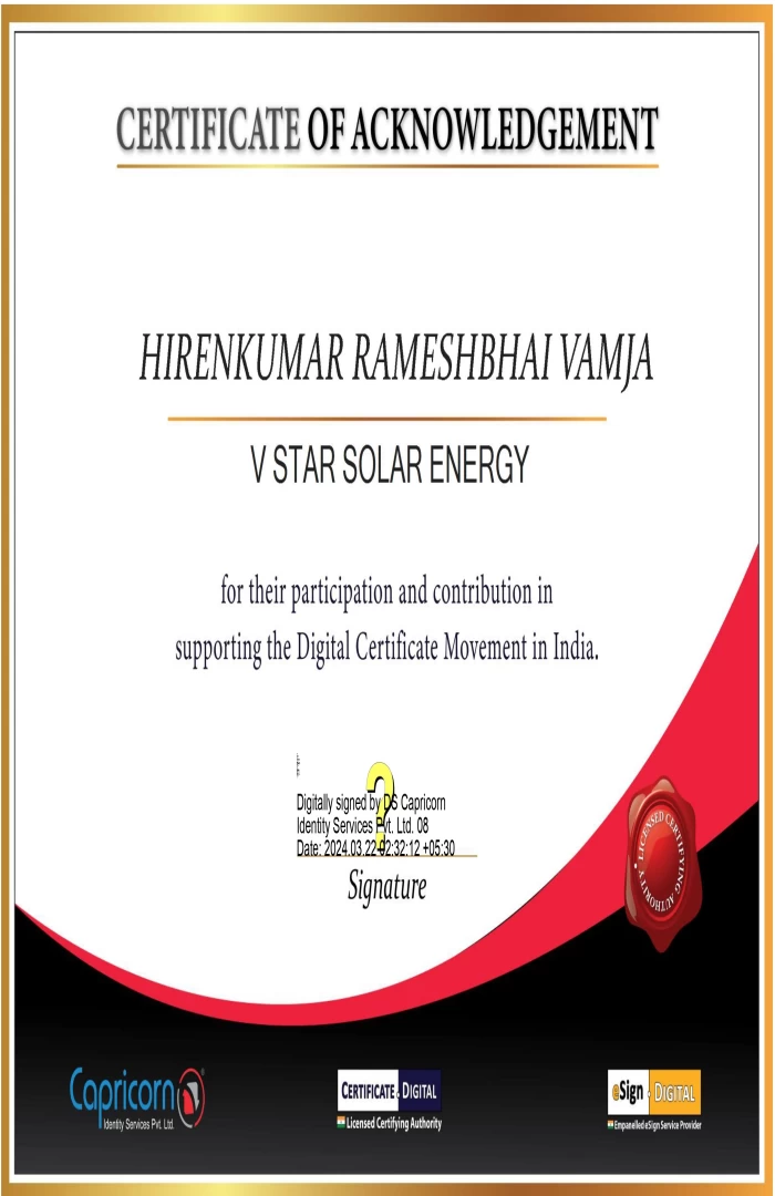 DIGITLE SING CERTIFICATE